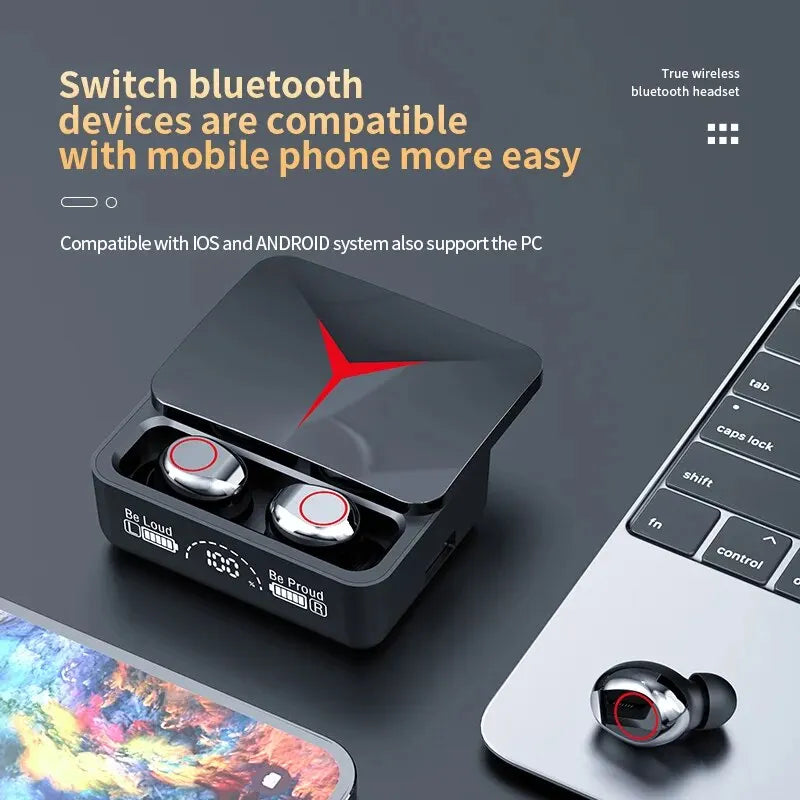 Original TWS M90 Wireless Headphones Gaming Earphone Bluetooth 5.3